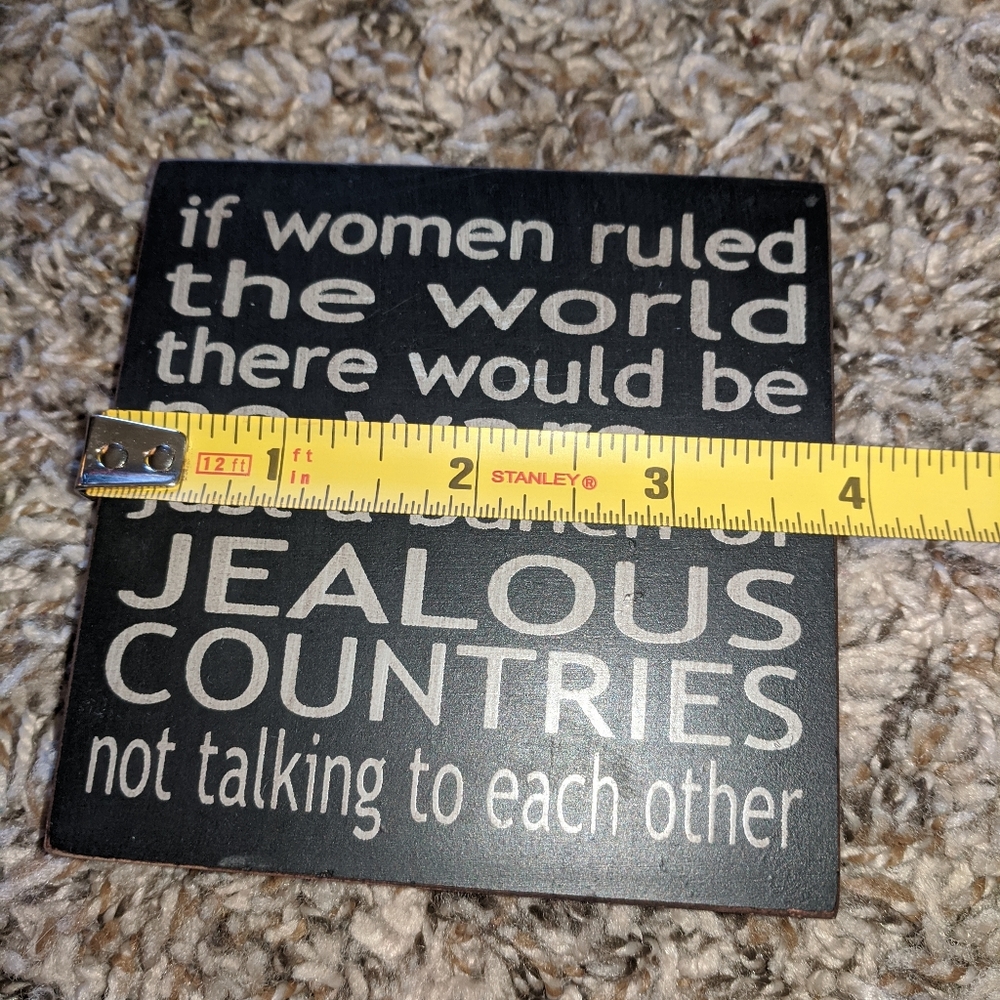 Wooden Block Sign (4"x4") - Picture 3 of 5
